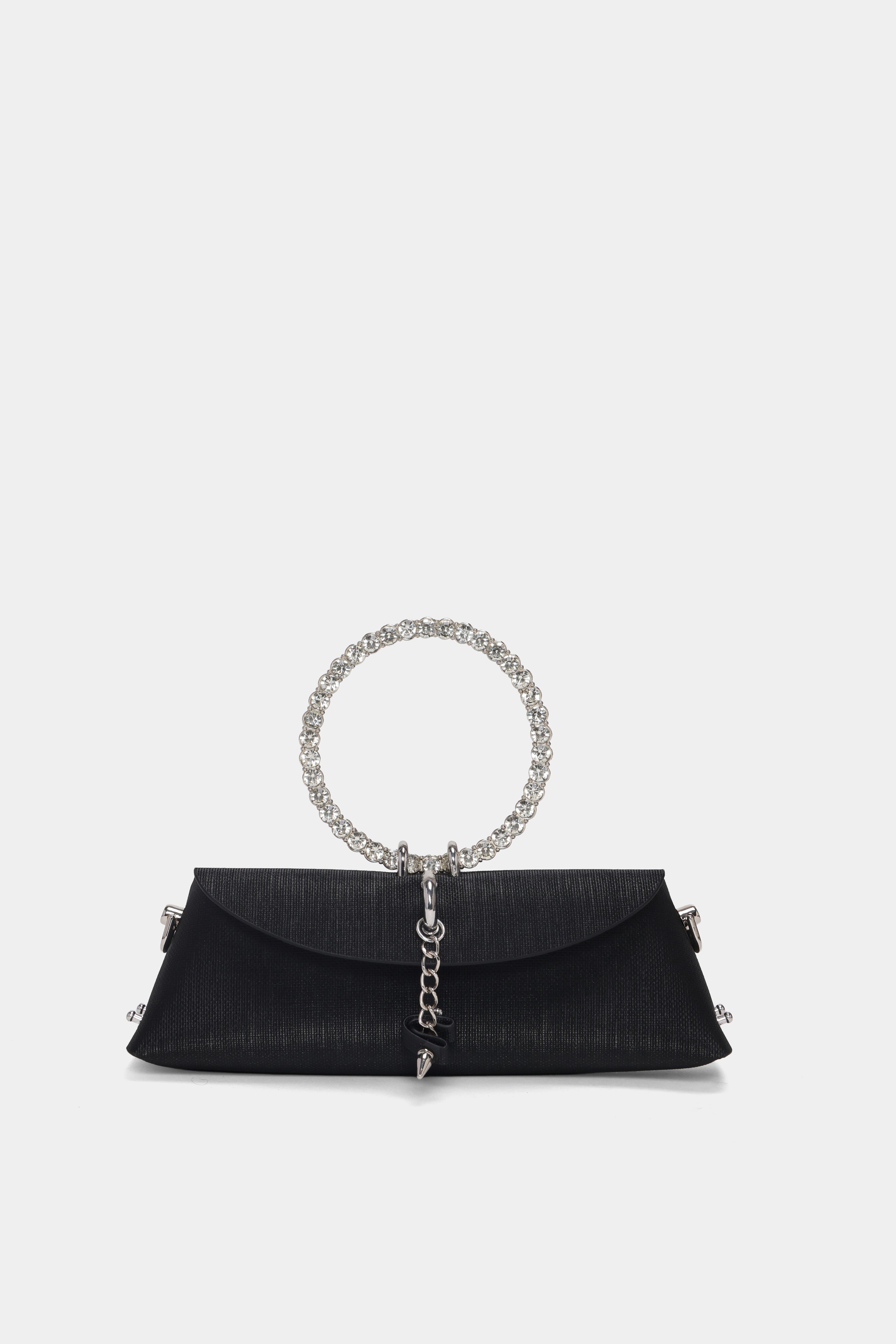 Luna Ring Clutch - black