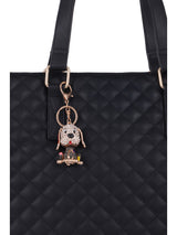 Blingy paw charm - Black/Beige