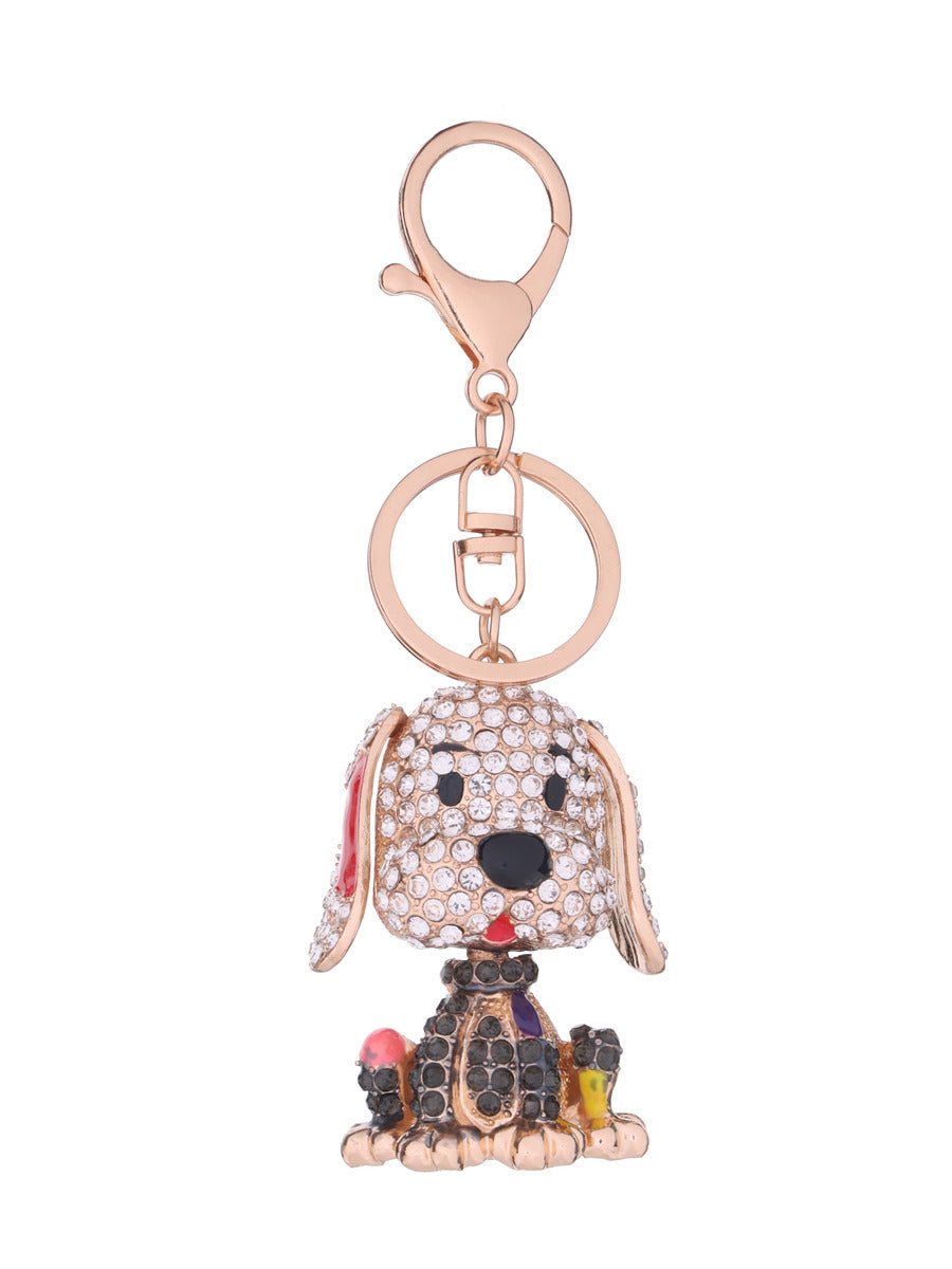 Blingy paw charm - Black/Beige