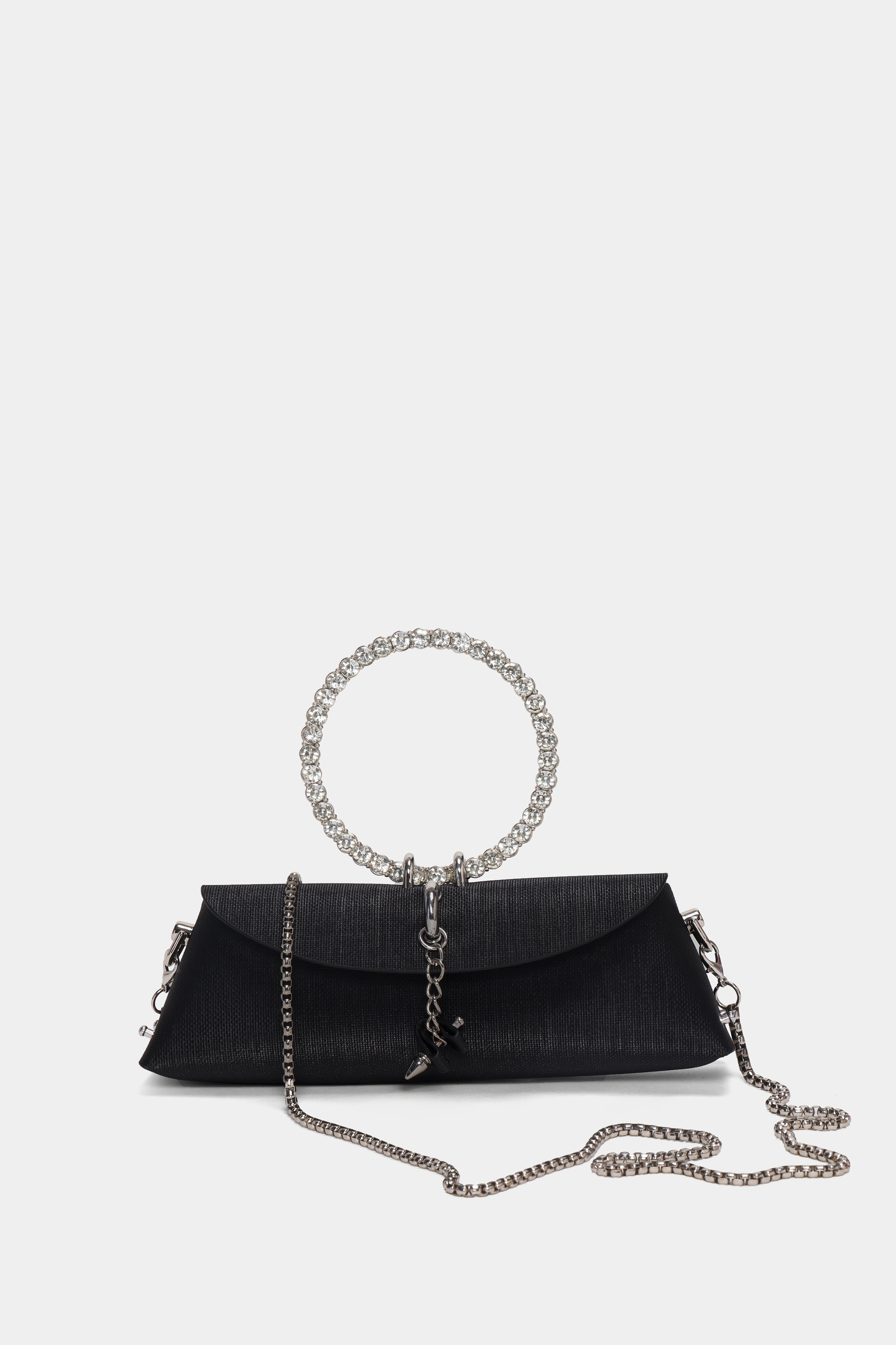 Luna Ring Clutch - black