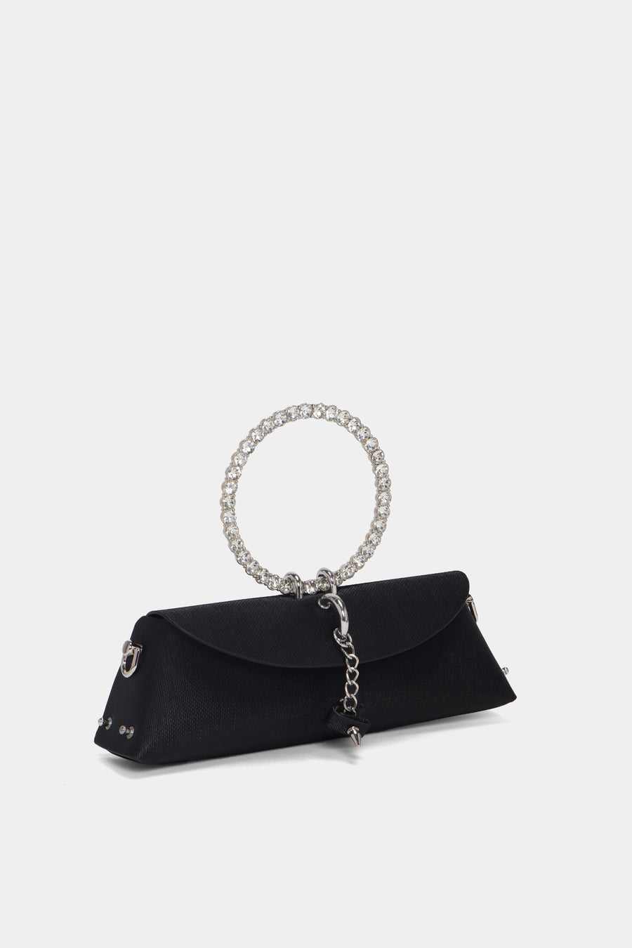 Luna Ring Clutch - black